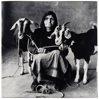 Irving Penn, Old Woman with Goats