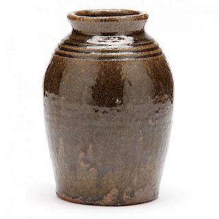 NC Pottery Preserve Jar, Sylvanus Hartsoe (Lincoln County, 1850-1926) 