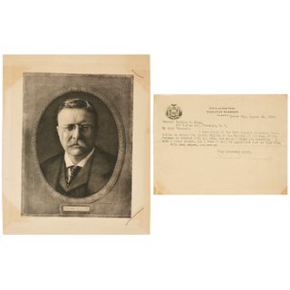 Theodore Roosevelt, typed letter, signed