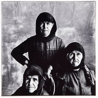 Irving Penn, 3 Cretan Women (with rope), 1964