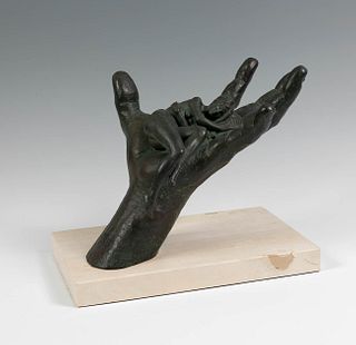 LORENZO QUINN (Rome, 1966). 
"Trust". 
Bronze sculpture on marble base. Exemplary 753/999.