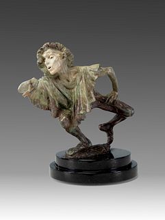 RICHARD MACDONALD (USA,1946). 
"Mime". 
Bronze, specimen 19/950. 
Signed and justified on the base.