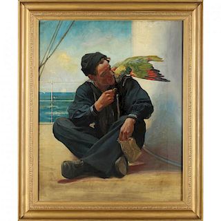 Hermann Carl Wall (1875-1919), The Sailor's Pet Parrot 