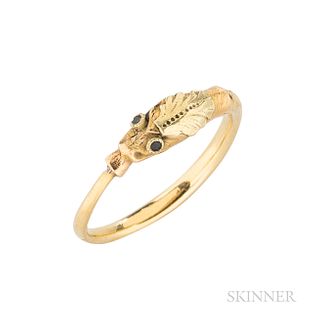 Small Gold Snake Ring