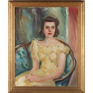 Robert Goodnough (NY, 1917-2010), Portrait of Sara Elizabeth Sherrill 