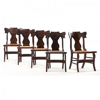att. Thomas Day, Set of Five Side Chairs 