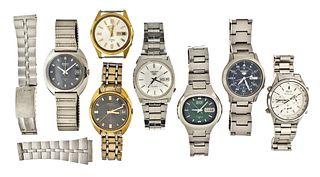 A lot of six vintage Seiko wrist watches