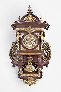 A large and rare Lenzkirch Freischwinger Hanging Clock