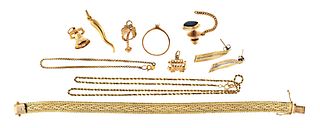 Lot of 14 karat gold jewelry