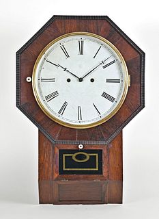 Atkins, Whiting & Co. Octagon Drop XX wagon spring wall clock
