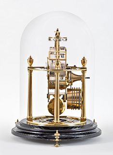 A 20th century Merlin skeleton band clock by Carlo Croce