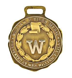 A University of Wisconsin William F. Vilas medal - fob from 1923