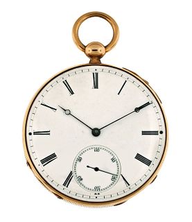 A gold quarter repeating pocket watch by S.L. Reymond for M. Regally Geneva