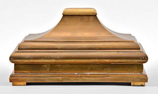 A Chapman Manufacturing Co. pagoda top brass box