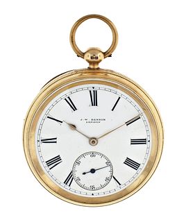 A late 19th century gold pocket watch by J.W. Benson