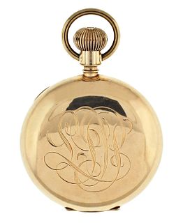 An E. Howard & Co. series VII pocket watch with gold hunting case