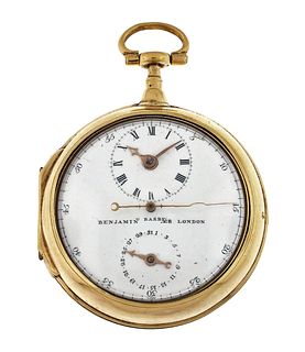 An interesting late 18th century English doctors watch with hacking center seconds and date