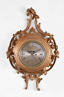 An 18th century English cartel clock signed Saml. Davy Norwich