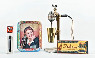 Collection of Soda Shop Memorabilia and Milk Shake Mixer