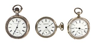 A lot of three Fredonia pocket watches including serial # 698