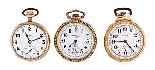 A lot of three 16 size Illinois pocket watches