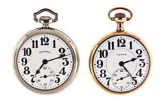A lot of two Illinois Bunn Special pocket watches