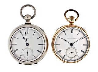 A lot of two American pocket watches Melrose and Tremont