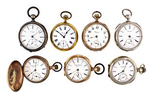 A lot of seven Rockford pocket watches