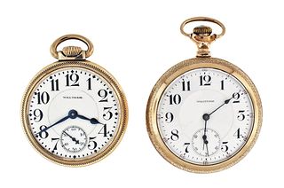A lot of two 21 jewel Waltham pocket watches