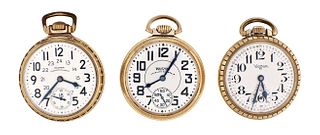 A lot of three 16 size Waltham 23 and 25 jewel pocket watches