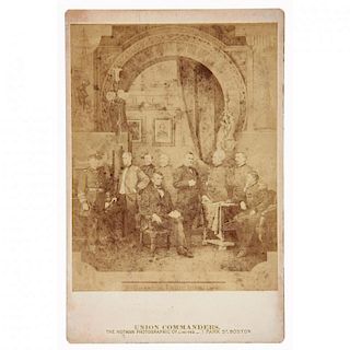 Rare Cabinet Card With Composite Image of the Union High Command 