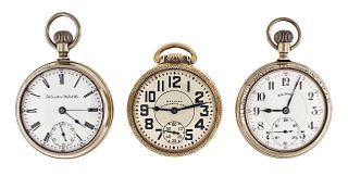 A lot of three American pocket watches, including a Bunn Special