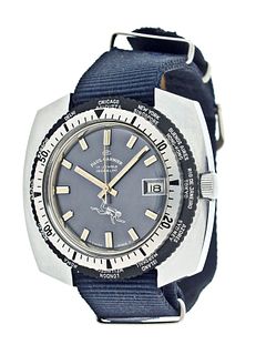 A 20th century Paul Garnier divers world time wrist watch