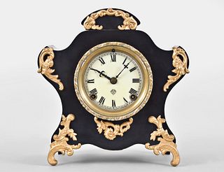 Ansonia Lisle black mantel clock