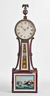 Massachusetts patent timepiece or banjo clock