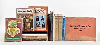 Seventeen Clock Reference Books and Jewelry Co. Period Catalogs