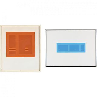Antonio Calderara (It., 1903-1978), Two Color Screenprints 