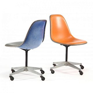Charles and Ray Eames, Two 1705 Swivel Chairs 