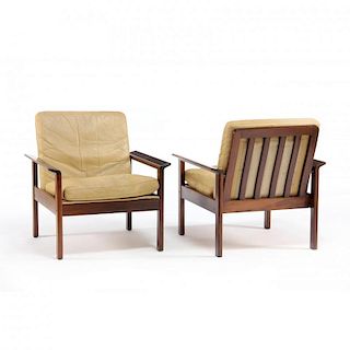 Hans Olsen (Denmark, 1919-1992), Pair of No. 500 Lounge Chairs 