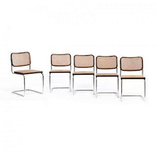 Marcel Breuer (Hungarian, 1902-1981), Five Cesca Chairs 