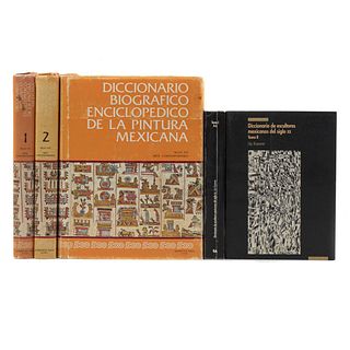 Diccionario de Escultores Mexicanos del Siglo XX /  Diccionario Biográfico Enciclopédico de la Pintura Mexicana. Pzs: 5.