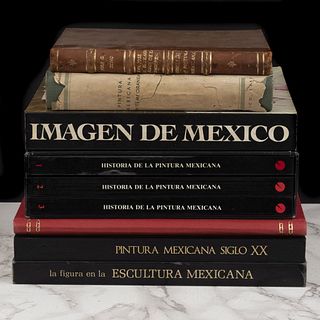 Libros sobre Arte Mexicano. Pintura Mexicana Contemporánea / Imagen de México / Historia de la Pintura Mexicana. Pzs: 9.