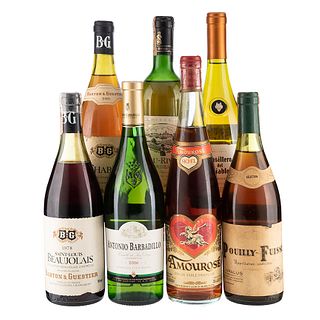 Lote de Vinos Tintos Blancos y Rosados de Francia, Chile y España. Amourosé. En presentaciones de 750 ml. Total de piezas: 7.