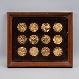 Colección de medallas de Van Gogh SXX Edición de Franklin Mint Elaboradas en bronce con vermeil Edición conmemorativa.