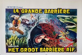 1967 The Great Barrier Reef Belgian Movie Poster