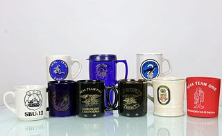 Collection of 9 US Navy Seal Team Cups & Mugs