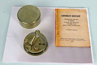 1944 Lifeboat Sextant In Brass Case