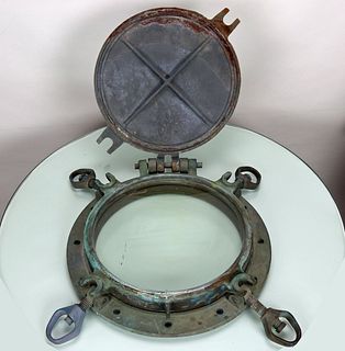 Vintage Ships Porthole 16 Inches With Storm Cover