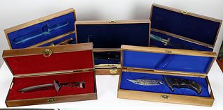 5 Wenoka Commemorative Knives In Boxes All # 0779