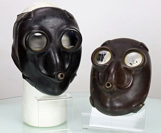 Two Victor Berge Ohio Rubber company WWII Masks